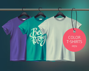 Color vector men's t-shurts design template.