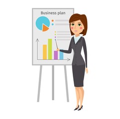 Business woman silhouette