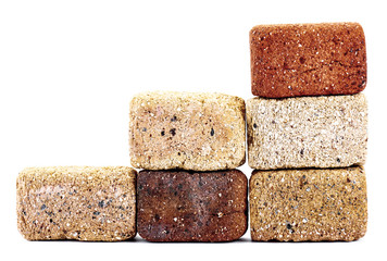 The bricks. Isolated on white background.