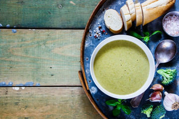 Homemade green soup
