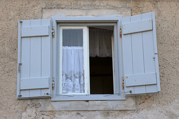 Fototapeta na wymiar lace window curtain