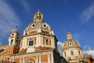 Fototapeta premium Ancient Column of Marcus Aurelius among clouds