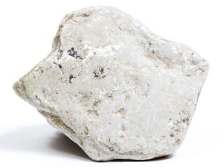 Obraz premium Single natural stone on white background