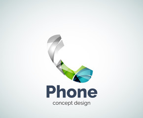 Retro phone logo template