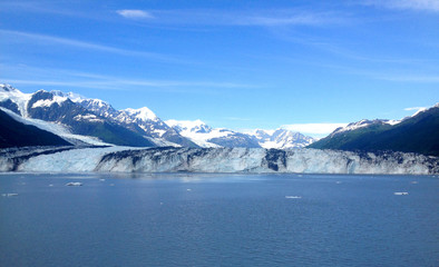Fototapeta na wymiar Scene of College Fjord, Alaska.