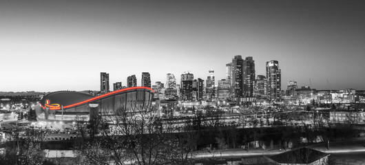 Calgary's Scotiabank Saddledome Red Light