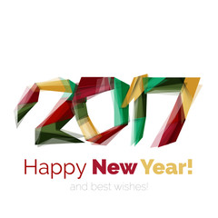 2017 Christmas and New Year Geometric Banner