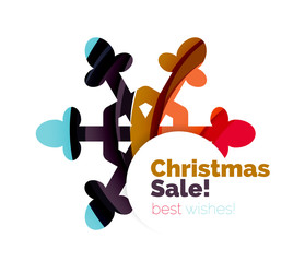 Geometric Christmas sale or promotion ad banner