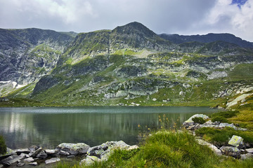 Landscape of The Twin lake, The Seven Rila Lakes, Bulgaria