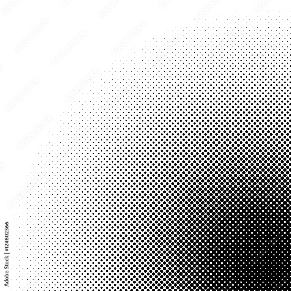 Poster Circle halftone pattern / texture. Monochrome halftone dots.
