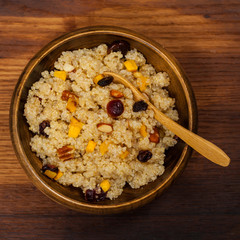 Quinoa Porridge. Selective focus.