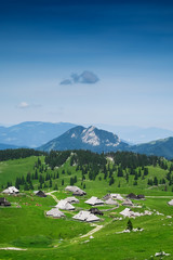 Fototapeta premium Velika Planina or Big Pasture Plateau, Slovenia.