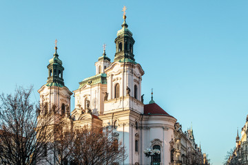 Fototapeta na wymiar St. Nicholas Church at Prague, Czech Republic