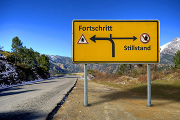 Schild 160 - Fortschritt