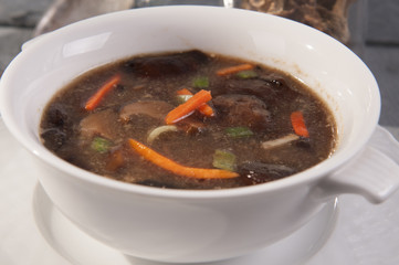 mushroom soup with vegetables 