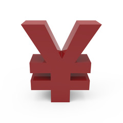 Obraz premium cramoisi yen symbol
