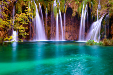 Fototapeta na wymiar Waterfalls of Plitvice National Park