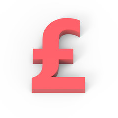 Obraz premium Light matte red pound sign