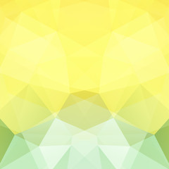 Abstract background consisting of yellow, green triangles. Geometric design for business presentations or web template banner flyer. Vector illustration