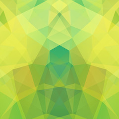 Polygonal vector background. Can be used in cover design, book design, website background. Vector illustration. Yellow, green colors