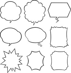 Obraz premium 漫画風の吹き出しのセット