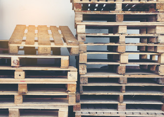 Stock Piles of wooden pallets 