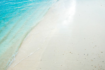 Fototapeta na wymiar Beautiful Maldives beach and blue water.