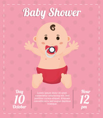 Baby boy icon. Baby shower card and childhood theme. Colorful design. Vector illustration