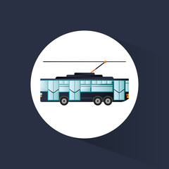 Tram vehicle icon. transportation travel and trip theme. Colorful design. Vector illustration
