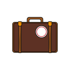 Baggage icon. travel trip vacation and tourism theme. Isolated design. Vector illustration
