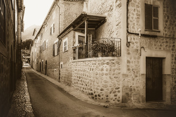 Old small village on the island of Mallorca. Balearic Islands. Spain