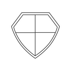 Shield icon. security system protection shape and emblem theme. Isolated design. Vector illustration