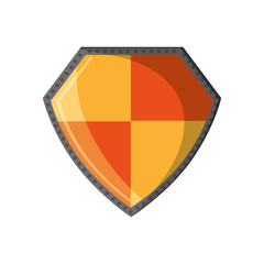 Shield icon. security system protection shape and emblem theme. Isolated design. Vector illustration