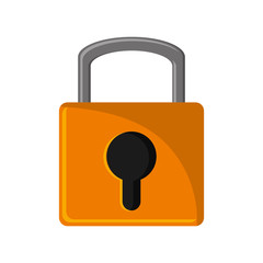 Padlock icon. security system warning and protection theme. Isolated design. Vector illustration