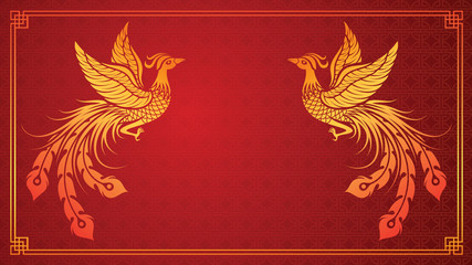 Chinese phoenix template