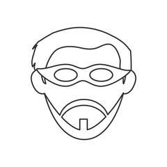 Hacker cartoon icon. security system warning and protection theme. Isolated design. Vector illustration