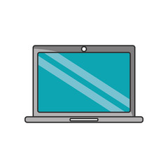 Laptop icon. device gadget technology theme. Isolated design. Vector illustration