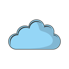 Cloud icon. Weather sky and nature theme. Isolated design. Vector illustration