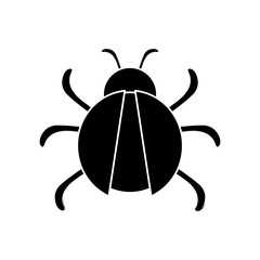 Bug icon. Insect pest bed and internet theme. Isolated design. Vector illustration