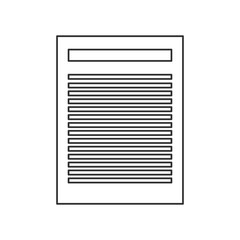 Piece of paper icon. Document data office information theme. Isolated design. Vector illustration