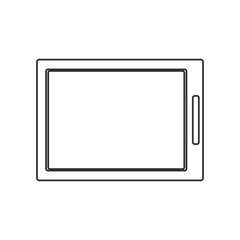 Tablet icon. device gadget technology theme. Isolated design. Vector illustration
