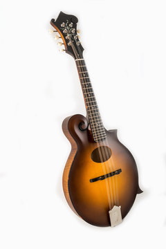 Mandolin on white backgroun