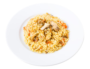 Delicious chicken pilaf.