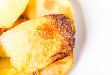 Traditional roast potatoes.