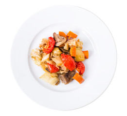 Baked vegetables mix.