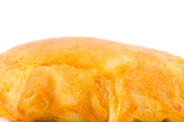 Delicious pie with chicken fillet.