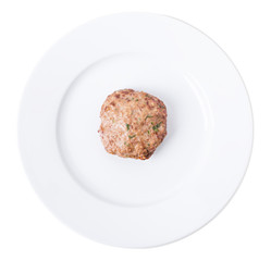 Delicious pork burger cutlet.