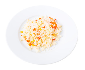 Delicious rice with vegetables.