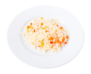 Delicious rice with vegetables.