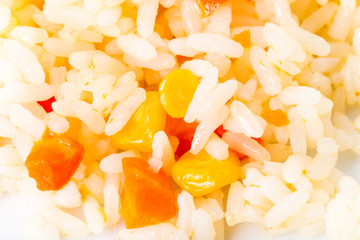 Delicious rice with vegetables.